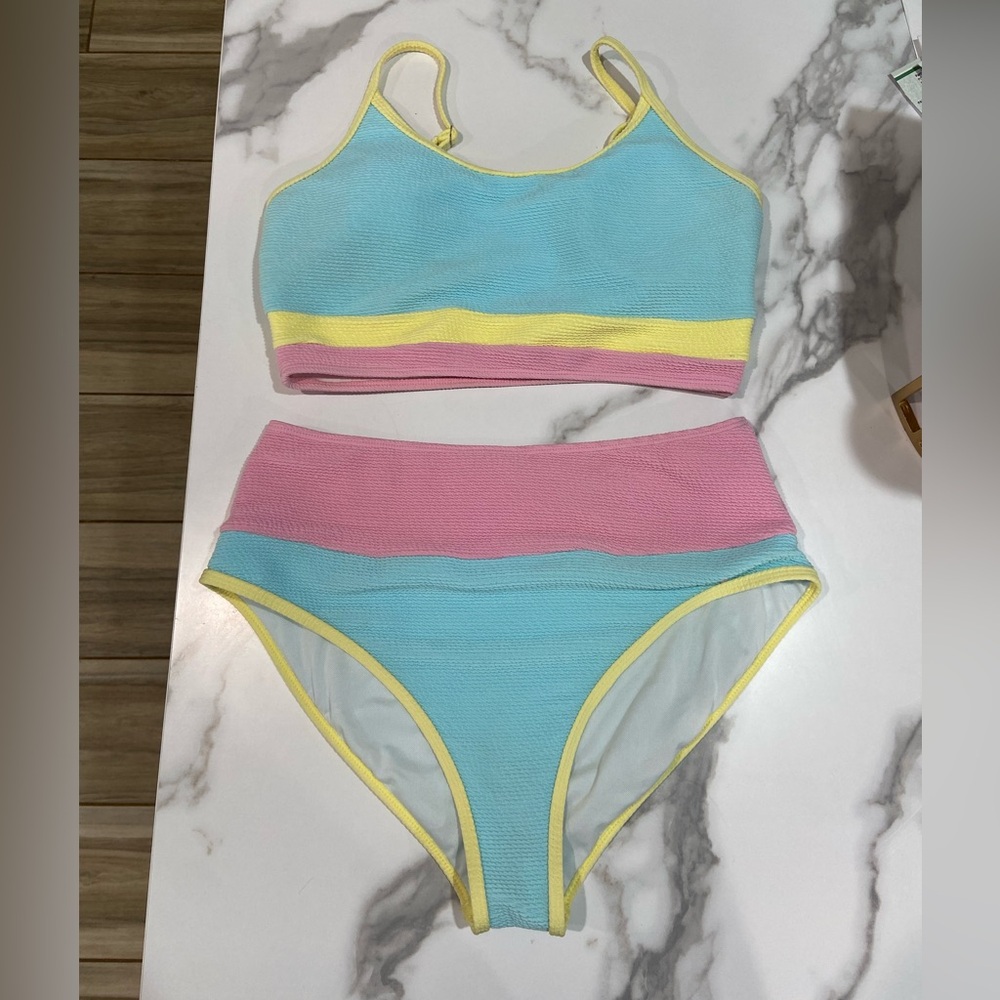 Pink Lily high waist bikini